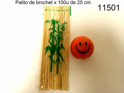 Imagen de PALITOS DE BROCHETE X100 25CM 9.24